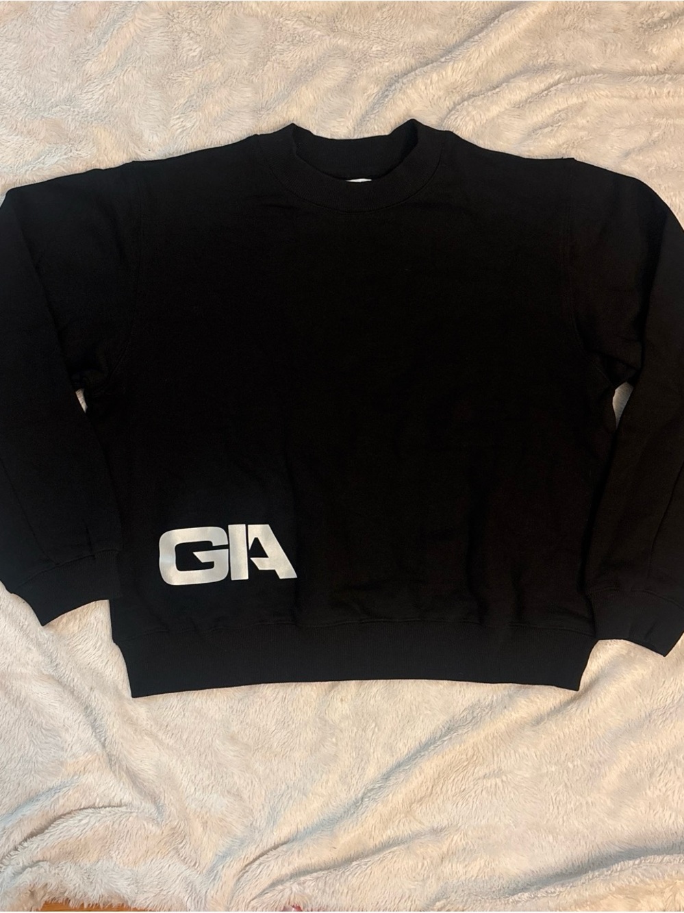 I.AM.GIA Black Crewneck Sweatshirt with White Logo